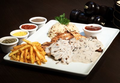 Kremalı Mantar Soslu Bonfile